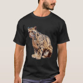 Dschungelkatzentier mit getrübter Leoparde T-Shirt (Vorderseite)