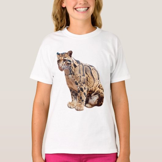 Dschungelkatzentier mit getrübter Leoparde T-Shirt (Vorderseite)