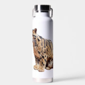 Dschungelkatzentier mit getrübter Leoparde Trinkflasche (Vorne)