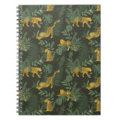 Dschungelleopard und Dschungel-Blätter Notizblock (Vorderseite)
