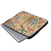 Dschungelleopardprint: Tiernahtloses Muster. Laptopschutzhülle (Vorne Knopf)