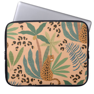 Dschungelleopardprint: Tiernahtloses Muster. Laptopschutzhülle
