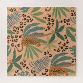 Dschungelleopardprint: Tiernahtloses Muster. Puzzle (Horizontal)