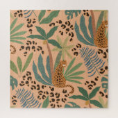 Dschungelleopardprint: Tiernahtloses Muster. Puzzle (Vertikal)