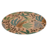 Dschungelleopardprint: Tiernahtloses Muster. Schneidebrett (Ecke)