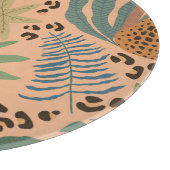 Dschungelleopardprint: Tiernahtloses Muster. Schneidebrett (Ecke)