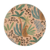 Dschungelleopardprint: Tiernahtloses Muster. Schneidebrett (Vorderseite)