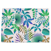 Dschungelmuster-Blätter Große Geschenktüte (Vorderseite)