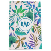 Dschungelmuster-Blätter Mittlere Geschenktüte (Vorderseite)