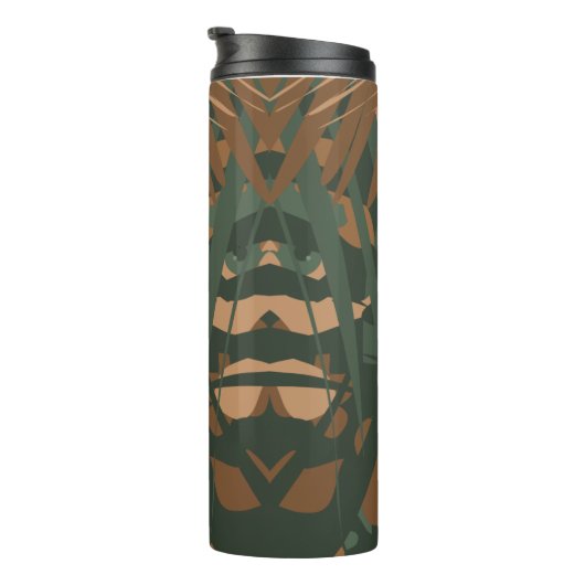Dschungelmuster-Camouflage - Naturstruktur Thermosbecher (Nach rechts gedreht)