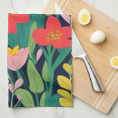 Dschungelmuster Geschirrtuch (Viertel Falte)