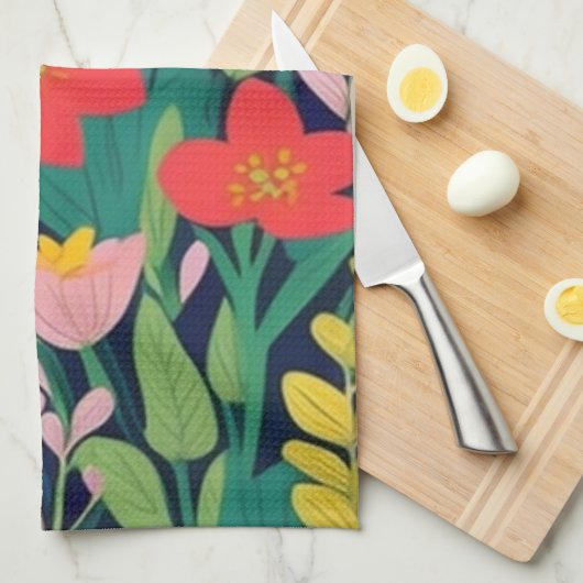 Dschungelmuster Geschirrtuch (Viertel Falte)