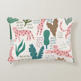 Dschungelmuster, Leopardendruck, Vintag. Dekokissen