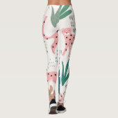Dschungelmuster, Leopardendruck, Vintag. Leggings (Rückseite)