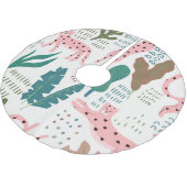 Dschungelmuster, Leopardendruck, Vintag. Polyester Weihnachtsbaumdecke (Schrägansicht)