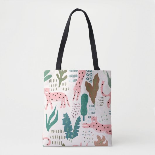 Dschungelmuster, Leopardendruck, Vintag. Tasche (Vorderseite)