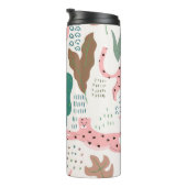 Dschungelmuster, Leopardendruck, Vintag. Thermosbecher (Nach rechts gedreht)