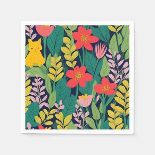 Dschungelmuster Serviette (Vorderseite)