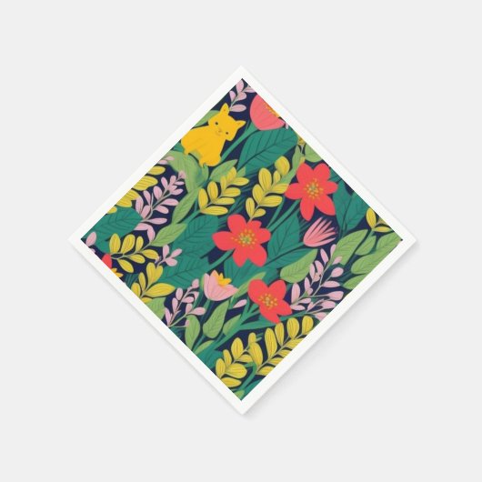 Dschungelmuster Serviette (Ecke)