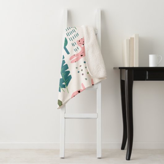 Dschungelmuster Sherpadecke (Beispiel)