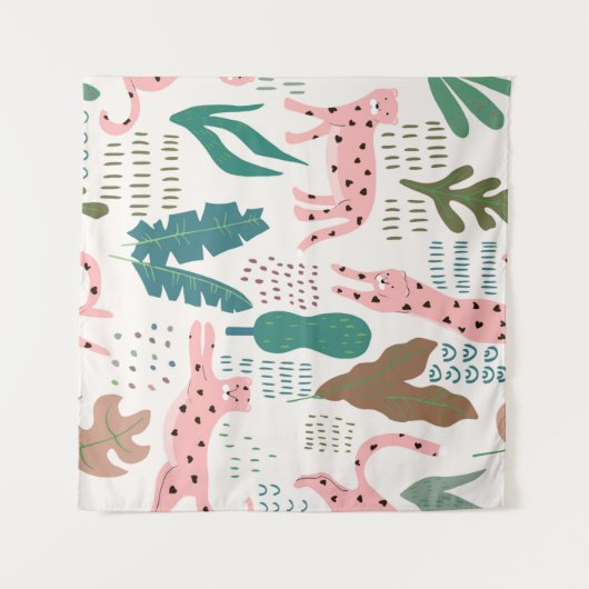 Dschungelmuster Wandteppich (Vorderseite (Horizontal))