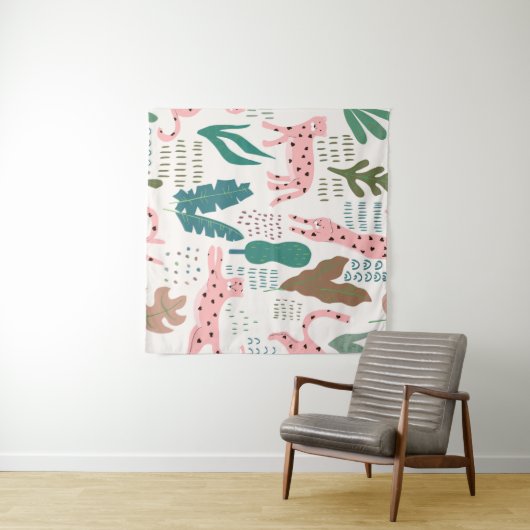 Dschungelmuster Wandteppich (Beispiel (Horizontal))