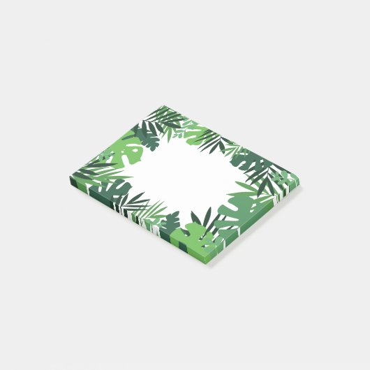 Dschungelpalme Blätter Post-it Klebezettel (angewinkelt)