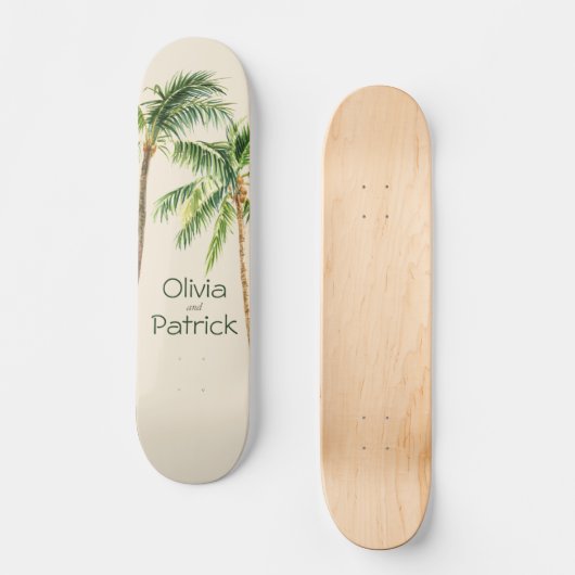 Dschungelpalme, tropisch skateboard (Vorderseite)