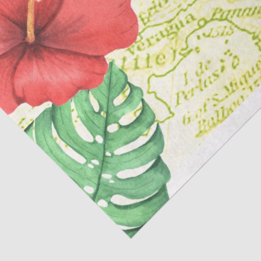 Dschungelpapagei und Schmetterlingspapier Seidenpapier (Ausschnitt)