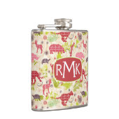 Dschungelparadies | Monogramm Flachmann (Rechts)