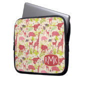 Dschungelparadies | Monogramm Laptopschutzhülle (Vorderseite Links)