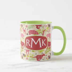 Dschungelparadies Monogramm Tasse