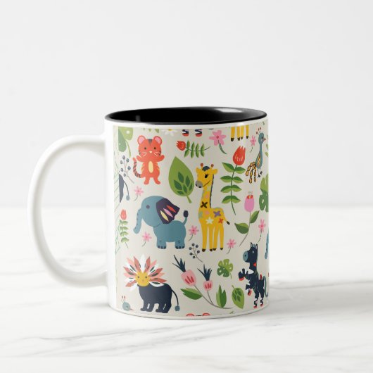 Dschungelpastel Leaf Muster Tasse (Links)