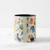 Dschungelpastel Leaf Muster Tasse (Mittel)