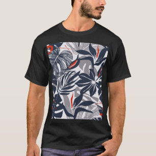 Dschungelpflanzen: Blumiges Organisches Nahtloses T-Shirt