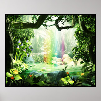 Dschungelregenbogen Poster