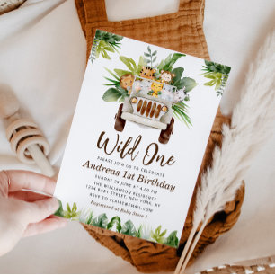 Dschungelsafari 1. Party Einladung