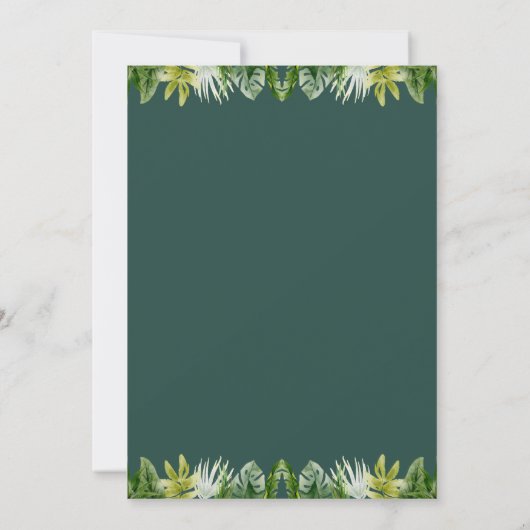 Dschungelsafari-Baby-Dusche Einladung (Rückseite)