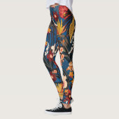 Dschungelschick: Dunkelblau exotisch. Leggings (Links)