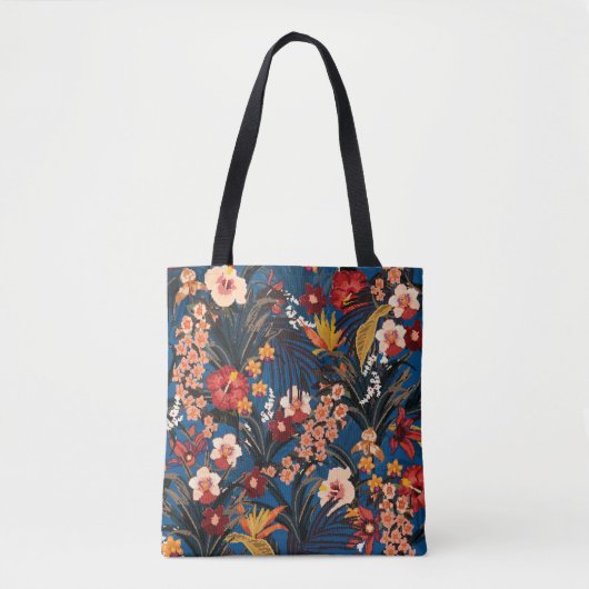 Dschungelschick: Dunkelblau exotisch. Tasche (Vorderseite)
