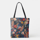 Dschungelschick: Dunkelblau exotisch. Tasche (Rückseite)