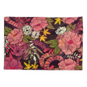 Dschungelschlangen, tropische Blume, Vintages Must Kissenbezug (Rückseite)