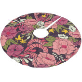 Dschungelschlangen, tropische Blume, Vintages Must Polyester Weihnachtsbaumdecke (Schrägansicht)