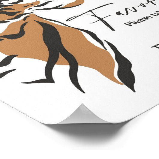 Dschungelsiberischer Tiger-Gastgeschenk Poster (Ecke)