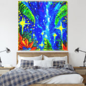 Dschungelsterne malen. Jetzt kaufen Leinwanddruck (Insitu (Schlafzimmer))