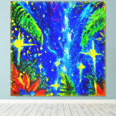 Dschungelsterne malen. Jetzt kaufen Leinwanddruck (Insitu (Holzboden))