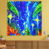 Dschungelsterne malen. Jetzt kaufen Leinwanddruck (Insitu (Wohnzimmer))