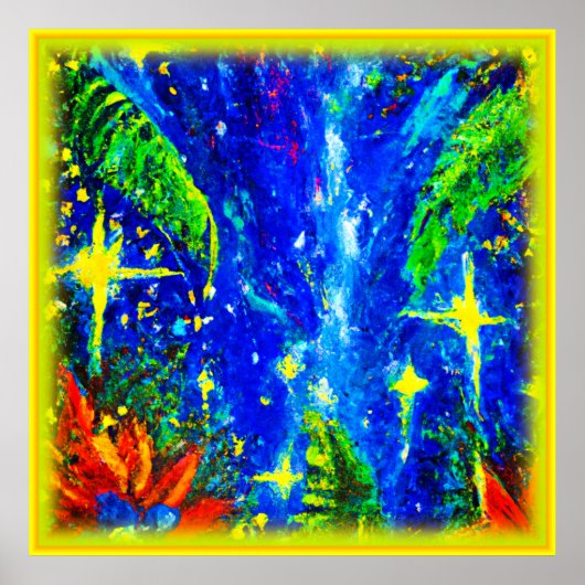 Dschungelsterne malen. Jetzt kaufen Poster (Vorne)