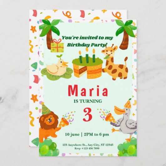 Dschungelthema (Vorne/Hinten)