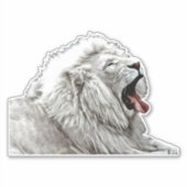 Dschungeltiere aus weißem Löwe, digitales Kunstmal Aufkleber (Vorderseite)